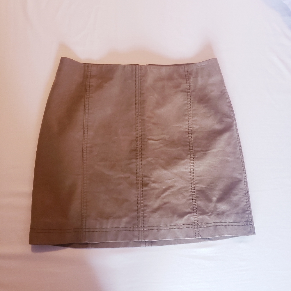 Free People Faux Leather Skirt